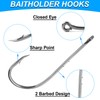 Baitholder Fishing Hooks Long Shank Beak Bait Holder Hooks Black