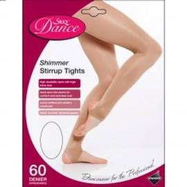 Silky Childrens Girls Shimmer Dance Stirrup Tights (Toast, 9-11)