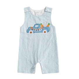 Thilsidee Infant Baby Boy Girl Easter Rabbit Jumpsuit Sleeveless Straps Romper Bib Pants One Piece Overalls Plaid Outfit (A-Blue, 18-24 Months)
