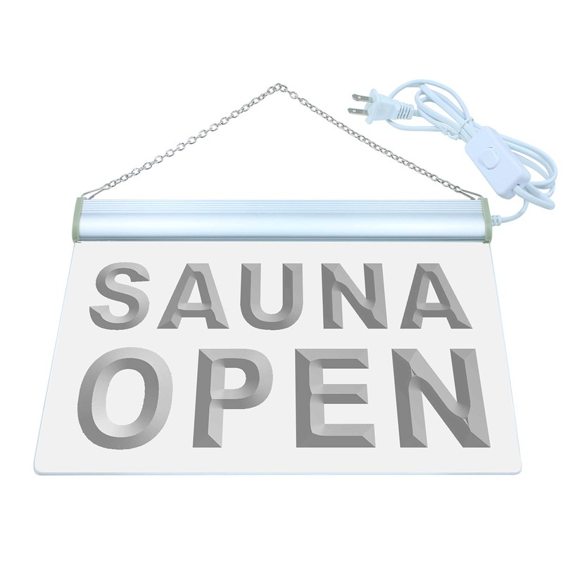 ADVPRO SAUNA OPEN Massage Shop Display LED Neon Sign Orange