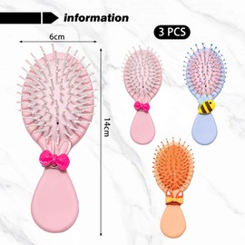 3 Pieces Of Hair Rope Air Cushion Comb, Mini Air Cushion Comb, Cute Comb, Massage Comb, Portable Comb.