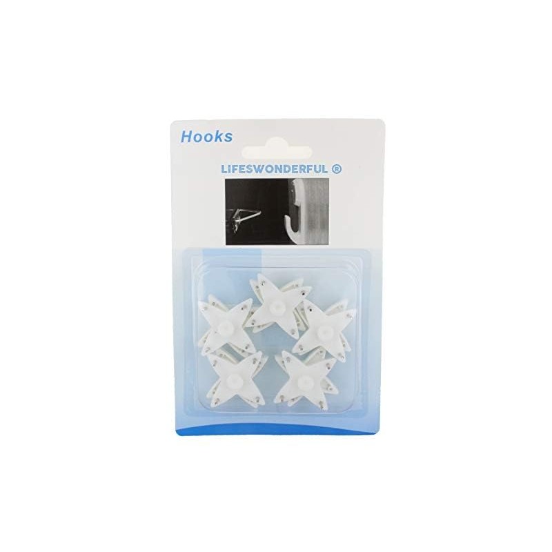 10pcs - White Load-Spreading Picture Hanger Hooks – Ideal for