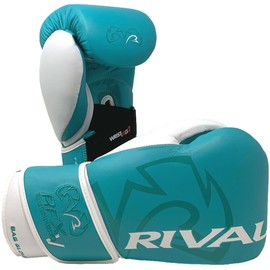 RIVAL Boxing RFX-Guerrero-V SF-H Heavy Bag Gloves, Low-Density Foam and Horsehair Padding for a Firm, Solid Feel, 10 oz. Teal/White