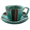 Ichikyu 589-04 Mino Ware Coffee Bowl, Taidokusa Deep Sea