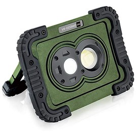 Kishima Doug Portable LED Work Light, Olive, Approx. W170, D45, H125mm