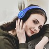 Over Ear Kids Bluetooth Headphones, Colorful LED Lights Headphones with