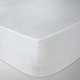 Linen Zone 400 Thread Egyptian Cotton Fitted Bed Sheet Luxury Hotel Quality (White, Single)