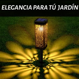 LED-Solarleuchten für den Garten, wasserdicht, IP65, mit automatischem Sensor, dekorativ für Wege, Hof oder Rasen, warmweißes Licht, 100.000 Stunden Lebensdauer, 6 Stück