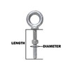 3/4" x 4-1/2" Plain Eye Bolt with Nut | Anchor