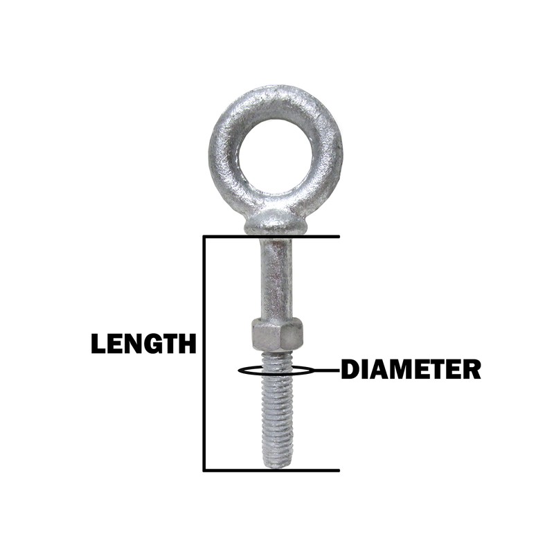 3/4" x 4-1/2" Plain Eye Bolt with Nut | Anchor