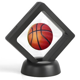 I Can Do All Things PH 4:13 Basketball Shape Challenge Coin, Includes Coin Decoration Stand and Round Clear case 0.3mm (Gold)