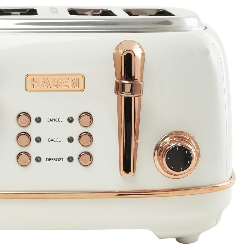 Haden Heritage 4 Slice Wide Slot Stainless Steel Toaster with