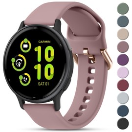 Meliya Bands Compatible with Garmin Vivoactive 5/Vivoactive 3/Venu 2 Plus/Venu Sq Watch Bands Women Men, Soft Silicone Sport Replacement Strap for Garmin Vivomove Sport, Forerunner 645/245 Music