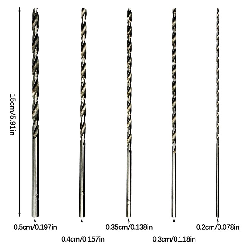 10 Piece 150mm Extra Long High-Speed Steel Twist Drill Bit