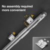 ZSTARR Retractable Ceiling Curtain Track, Measurement-Free 33.5''-59'', Room Divider, Shower