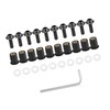 REPAIROCK 10pcs M5 Motorcycle Fairing Windscreen Screw Bolt Titanium Tone