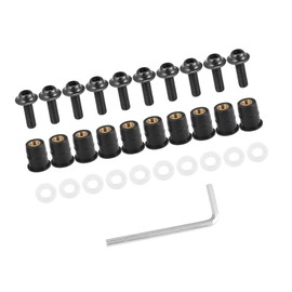 REPAIROCK 10pcs M5 Motorcycle Fairing Windscreen Screw Bolt Titanium Tone Auto Replacement Parts