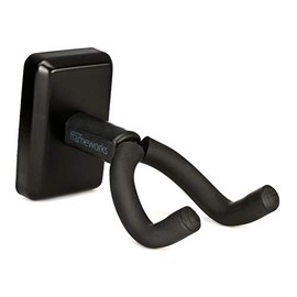Gator Frameworks Acoustic/Electric Guitar Wall Hanger with Black Mounting Plate (GFW-GTR-HNGRBLK)