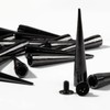 40 Sets Spikes and Studs Kit, 7x40mm Black Cone Clothes