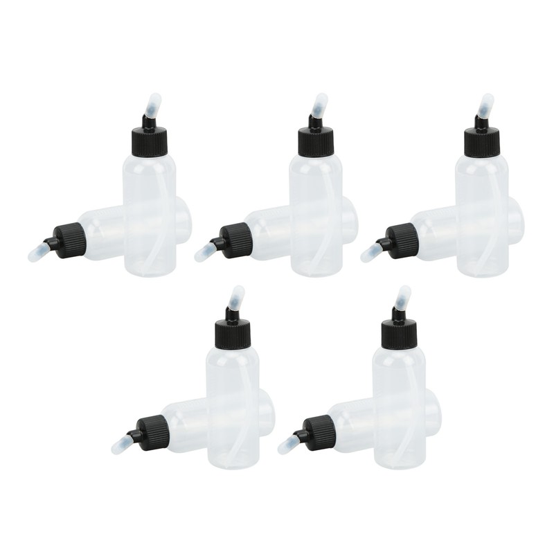 10Pcs Hair Oil Bottle 60ml Leakproof High Temperature Resistant Transparent