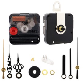 Youngtown 12888 Sweep Silent Clock Movement Mechanism with 2 Sets Small Hands 13.5mm (17/32 inch) Shaft Length 5.5mm (7/32 inch) Thread Length.