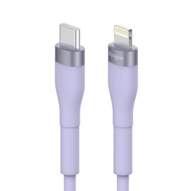 Ringke Fast Charging Pastel Cable, C Type-Lightning Cable, High Speed Data Transfer, Tangle-Free, Durable, Fast Charging, Pastel Color, Up to 12W, Up to 480Mbps, Ultra Fast Charging, Data Transfer -