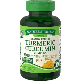 Nature's Truth Natures Truth Turmeric Curcumin with Black Pepper 2000mg Dietary Capsules 90 Ct