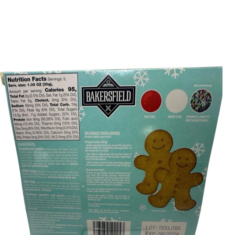 Bakersfield Gingerbread Cookie Decorating Christmas Kits 2 Boxes Holiday Gift