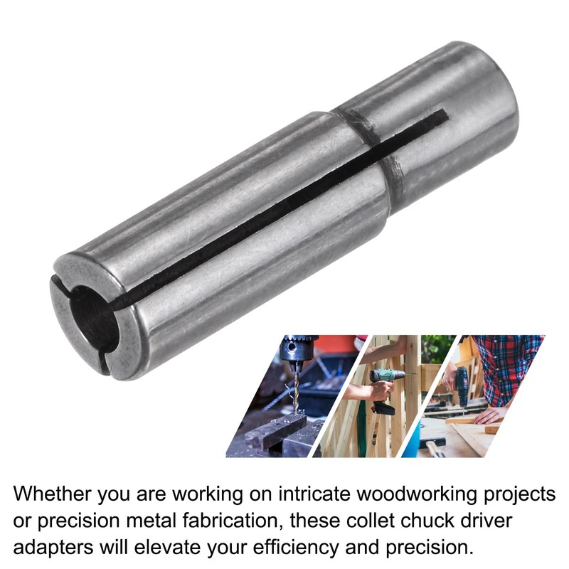 sourcing map 5pcs Collet Adapter 1/4" to 1/8" Die Grinder