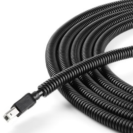 YCLYC Split Wire Loom 1/4 Inch, 13FT Wire Protector Tubing for Cords, Black Flexible Wire Conduit Cover, Cord Protectors from Pets No Chew Electric Wire Cover