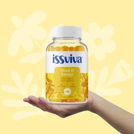 Issviva Gummies Mood and Energy Supplements with Vitamins B1, B2, B6, B12, C and Biotin for Women - Orange Flavoured, 150 Gummies - 300g (Twin-Pack)