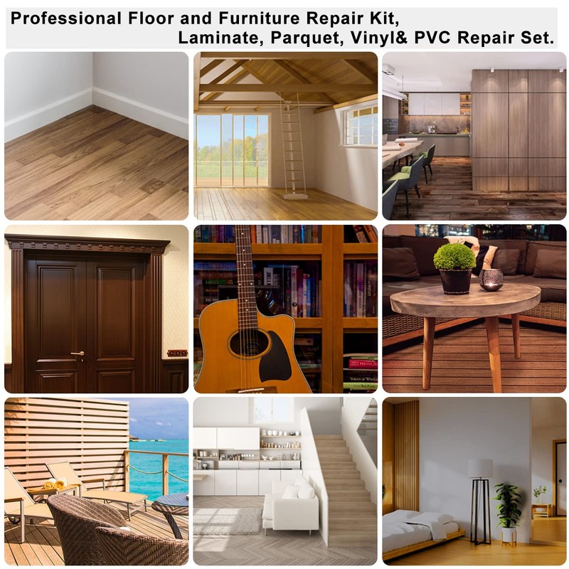 Floor Repair Kit Wood Markers Wax- Furniture Laminate Vinyl Plank