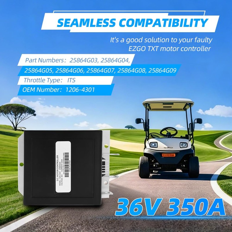 1206-4301 36V 350A Golf Cart Controller 5 Pin Compatible, 25864G09