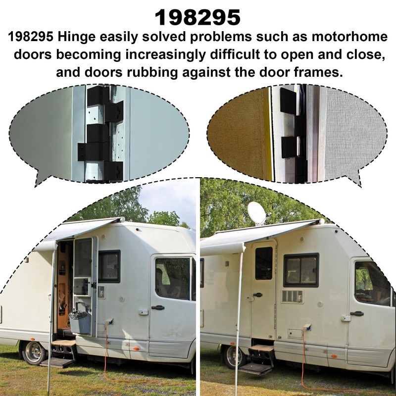 RV Door Friction Hinges Trailer Door Hinge Parts 198295 (2