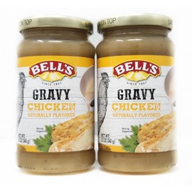 2 Pack of Naturally Flavored Gravy 12oz Jars Bell's since 1867 (Chicken)