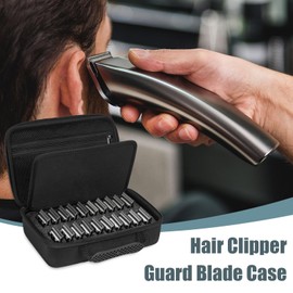 Hair Clipper Blade Storage Case for Barbers and Stylists, Holds 20 Metal Guards for Andis, Oster, Wahl, Babyliss Detachable Clippers