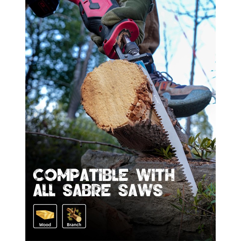 EZARC 12 Pieces Wood Pruning Reciprocating Saw Blade Set, Saw