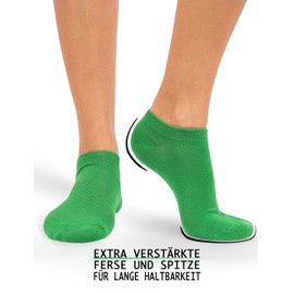 OCERA Women's Trainer Socks, 8 or 16 Pairs, Comfortable Trainer Socks in Many Colours and Patterns, Comfortable, Skin-Friendly and Soft Cotton Socks, 8x multicoloured, 35 - 38