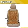 ZONETECH Wooden Beaded Car Driver Seat Cushion - Natural Double