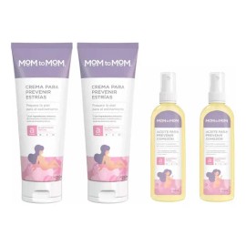 Kit Etapa A Crema Y Aceite Mom To Mom 4 Pzs / 2x2