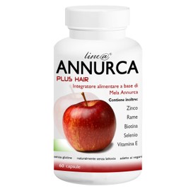 Mela Annurca Plus hair Line@ | INCREMENTA e rinforza i tuoi CAPELLI | 800 mg estratto secco di MELA ANNURCA | ZINCO | RAME | BIOTINA | SELENIO | VITAMINA E (60 capsule)