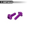 Motoforti Universal Motorcycle Windscreen Screws Bolts, M5x0.8, Rubber, Aluminum Alloy,
