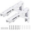 Shelf Brackets, L-Shaped Folding Table Hardware, Set of 2, Folding