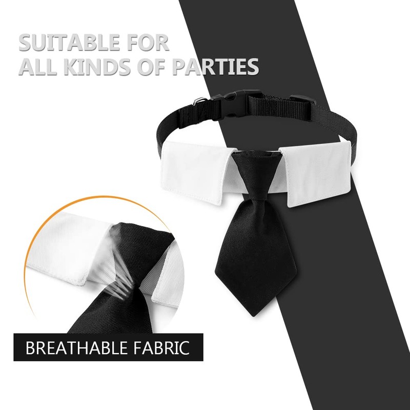 XZYZ Dog Collar, Soft Polyester Dog Bow Tie with Metal