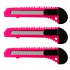 MotoProducts 3x Bulk Utility Knife Box Cutters Snap Off Blade