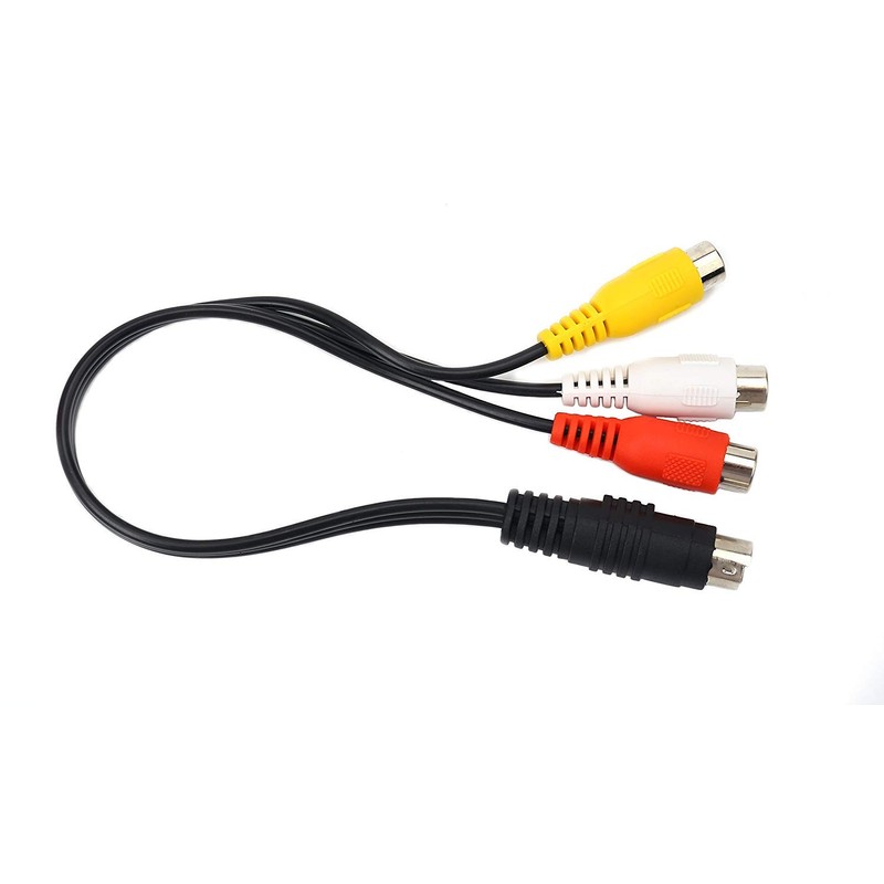 Rosebe Convenient Conversion Cable, 7-Pin Mini-DIN Male to Composite Female
