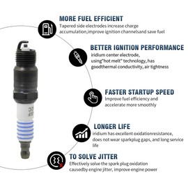 CNPAPC 8PCS Iridium SBC Spark Plugs & 9PCS Spark Plug Wires for Chevy 350 Compatible with Chevy GM SBC BBC V8 Engines HEI Distributor 262, 265, 283, 302, 305, 307, 327 366, 396, 402, 427, 454, 502