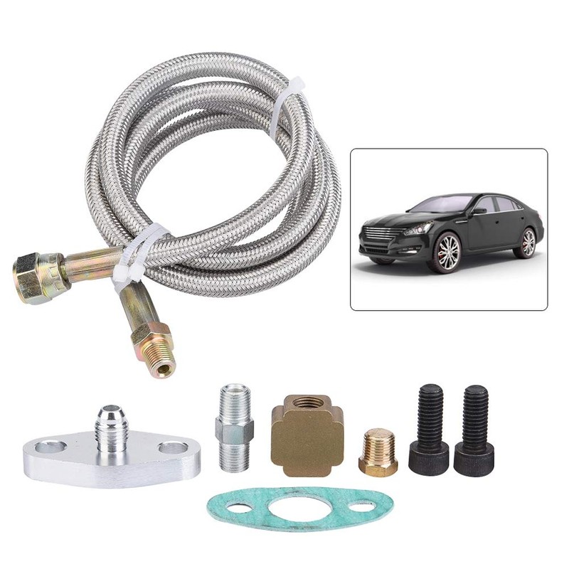 Turbo Line Kit, 36inch Turbo Oil feed pipe Return Drain
