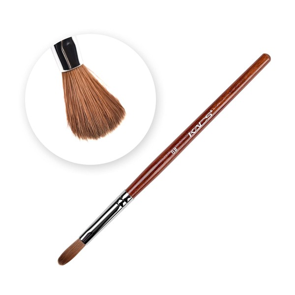 Alexnailart Kolinsky Sable Hair Nail Brush Acrylic Nail Brush Round Head Red Wood Pen UV Gel Nail Design Manicure Painting Tool 8#