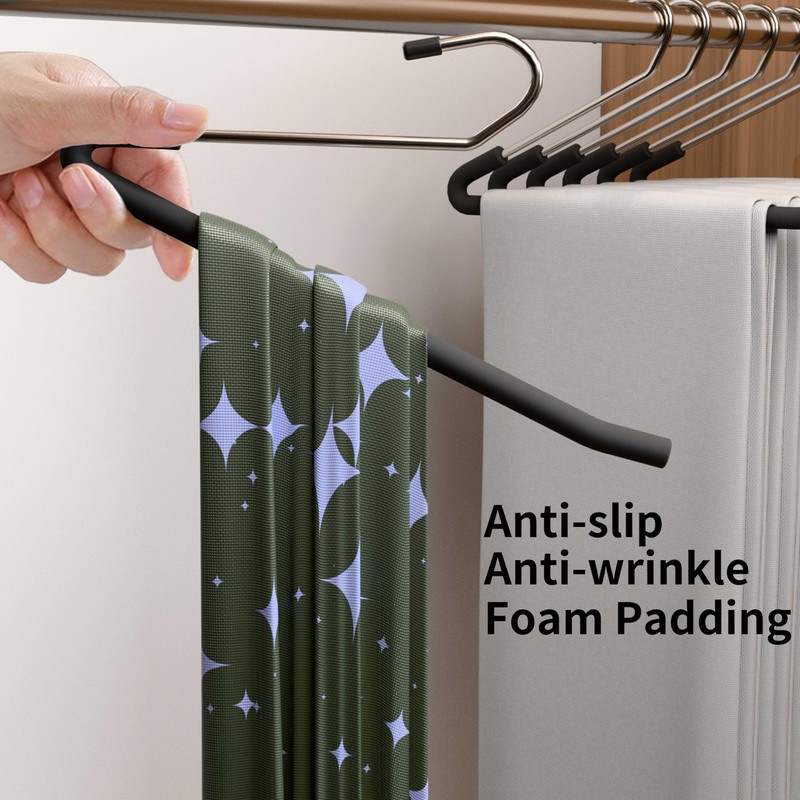 SLMT Pants Hangers Open Ended 10 Pack Heavy Duty Metal